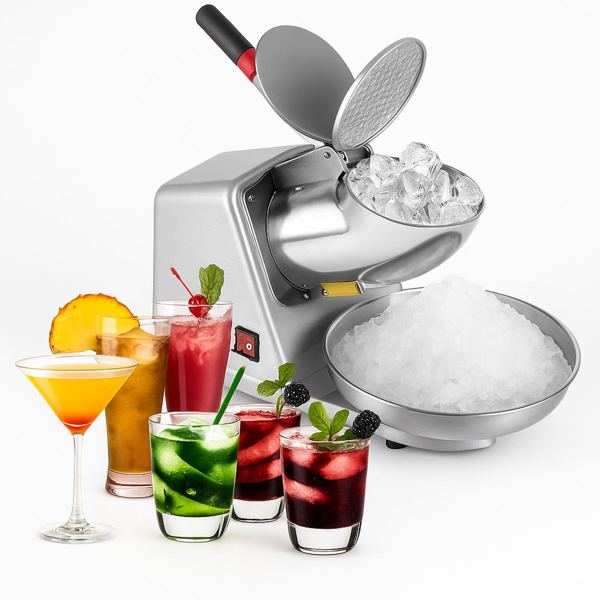 MOVI - Trituradora de Hielo Eléctrica Profesional  Potente Segura y Eficiente