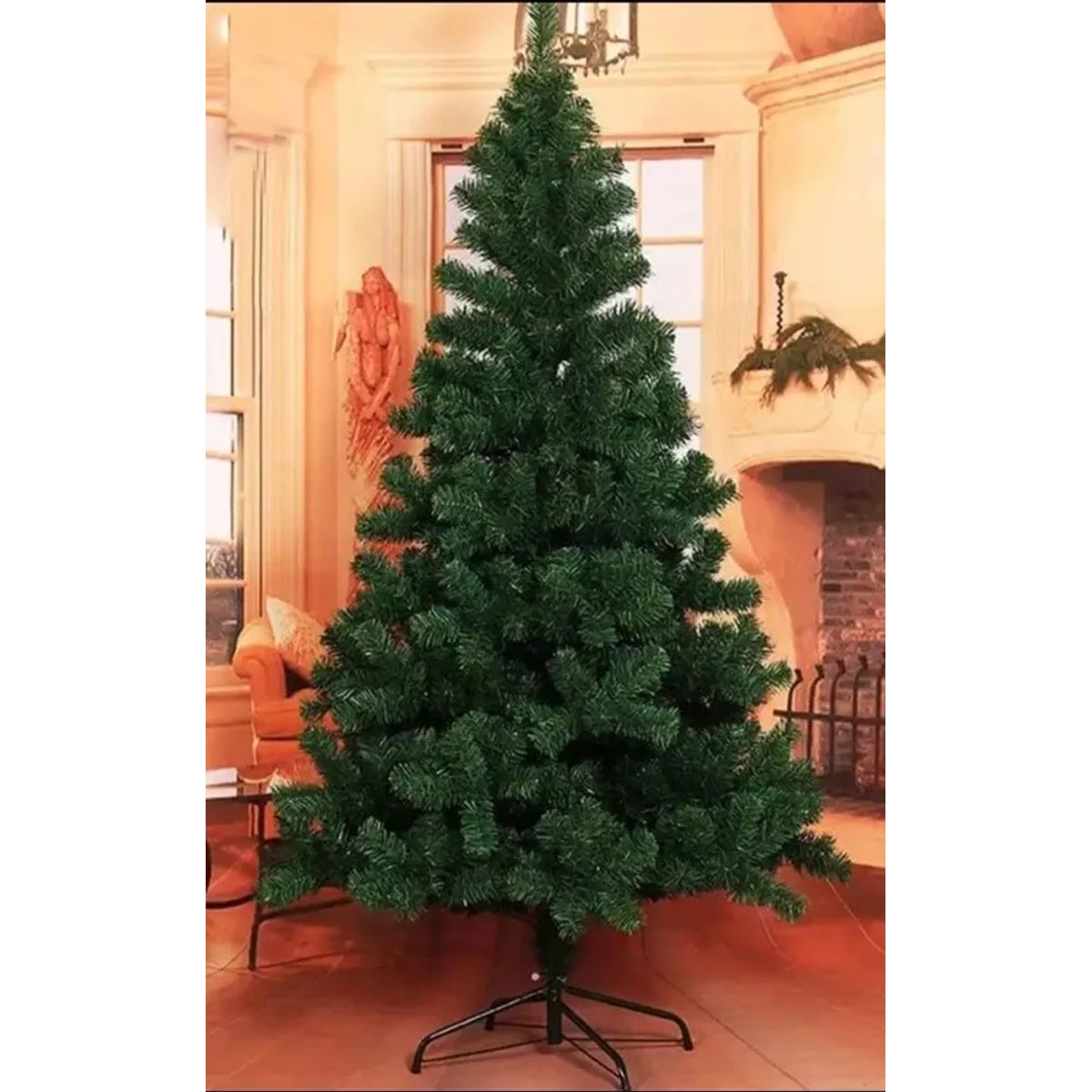 GENERICO - Árbol De Navidad Frondosos Con Pata Metálica Verde