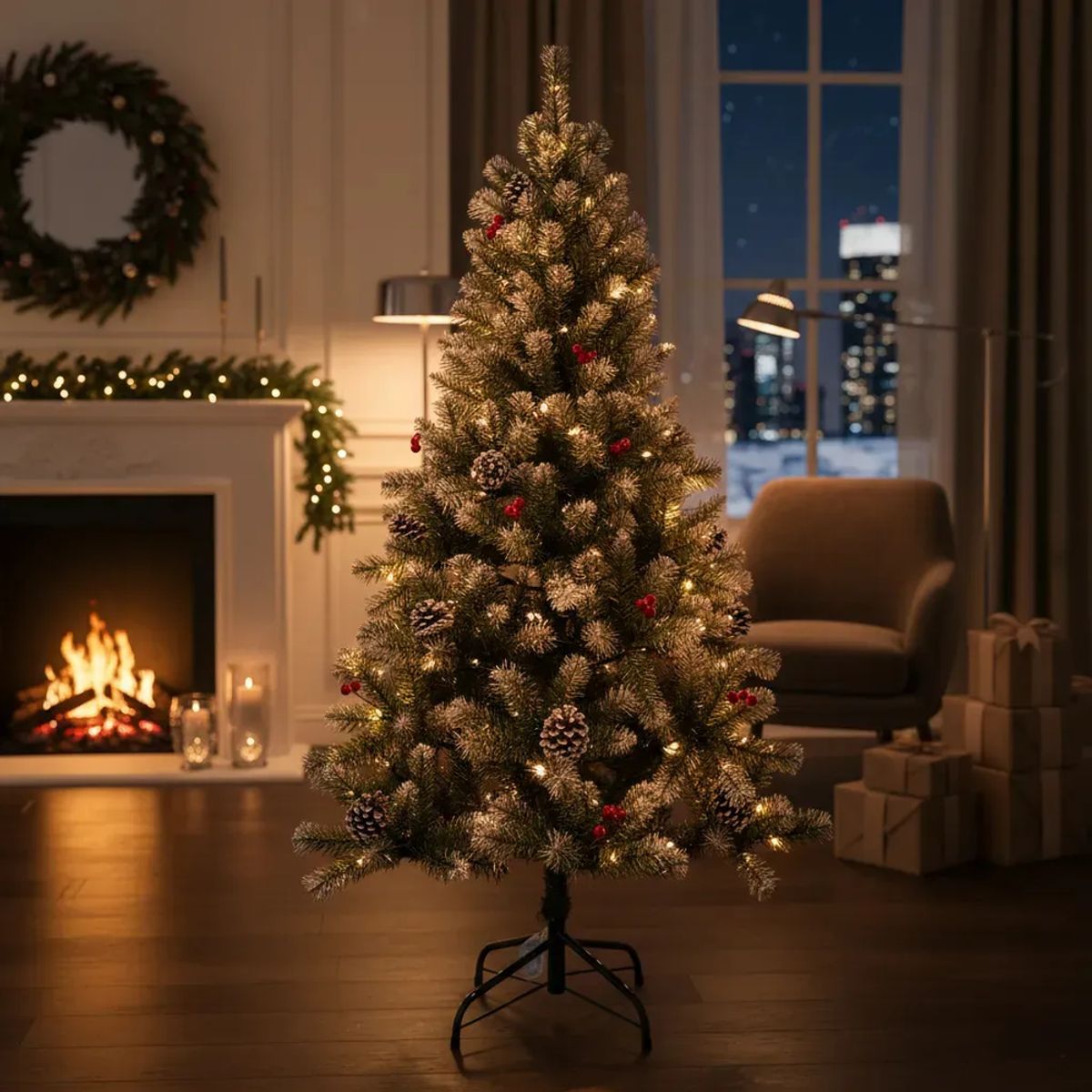 GENERICO - Árbol Navidad Decoración Arbolito Con Pino Navideño 150 Cm Verde