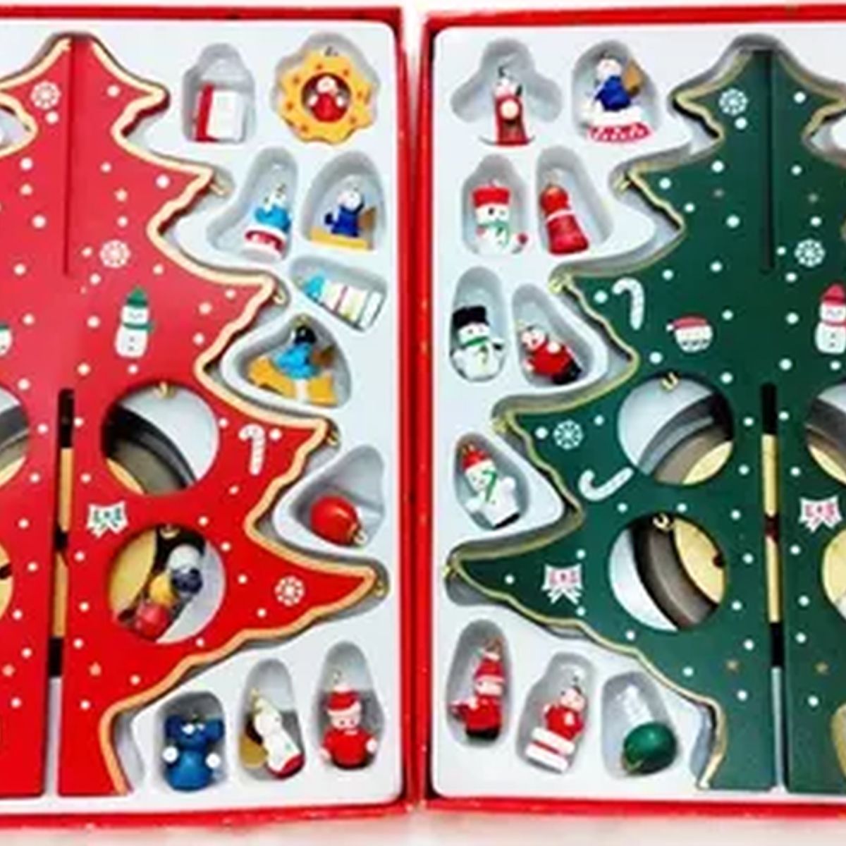 GENERICO - Árbol De Navidad Para Mesa De Madera Con Adornos