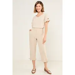 MA GRIFFE - Capri Liso Mujer Beige Magriffe