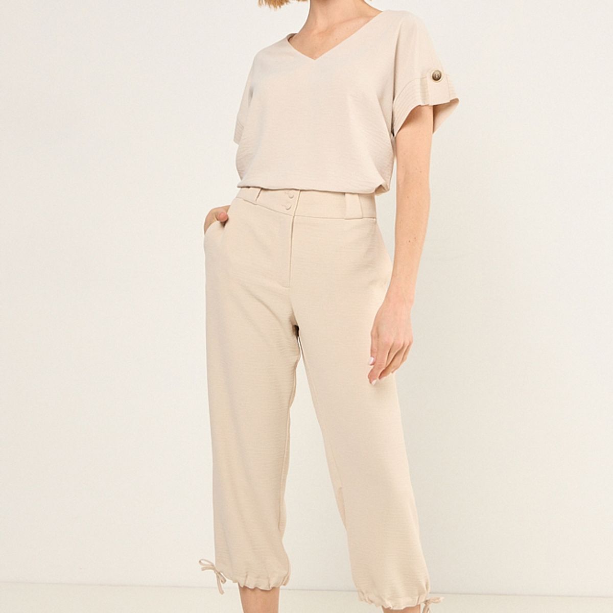 MA GRIFFE - Capri Liso Mujer Beige Magriffe