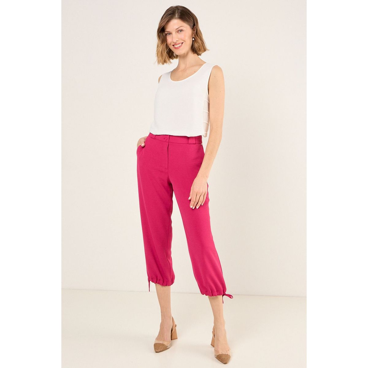 MA GRIFFE - Capri Liso Mujer Fucsia Magriffe