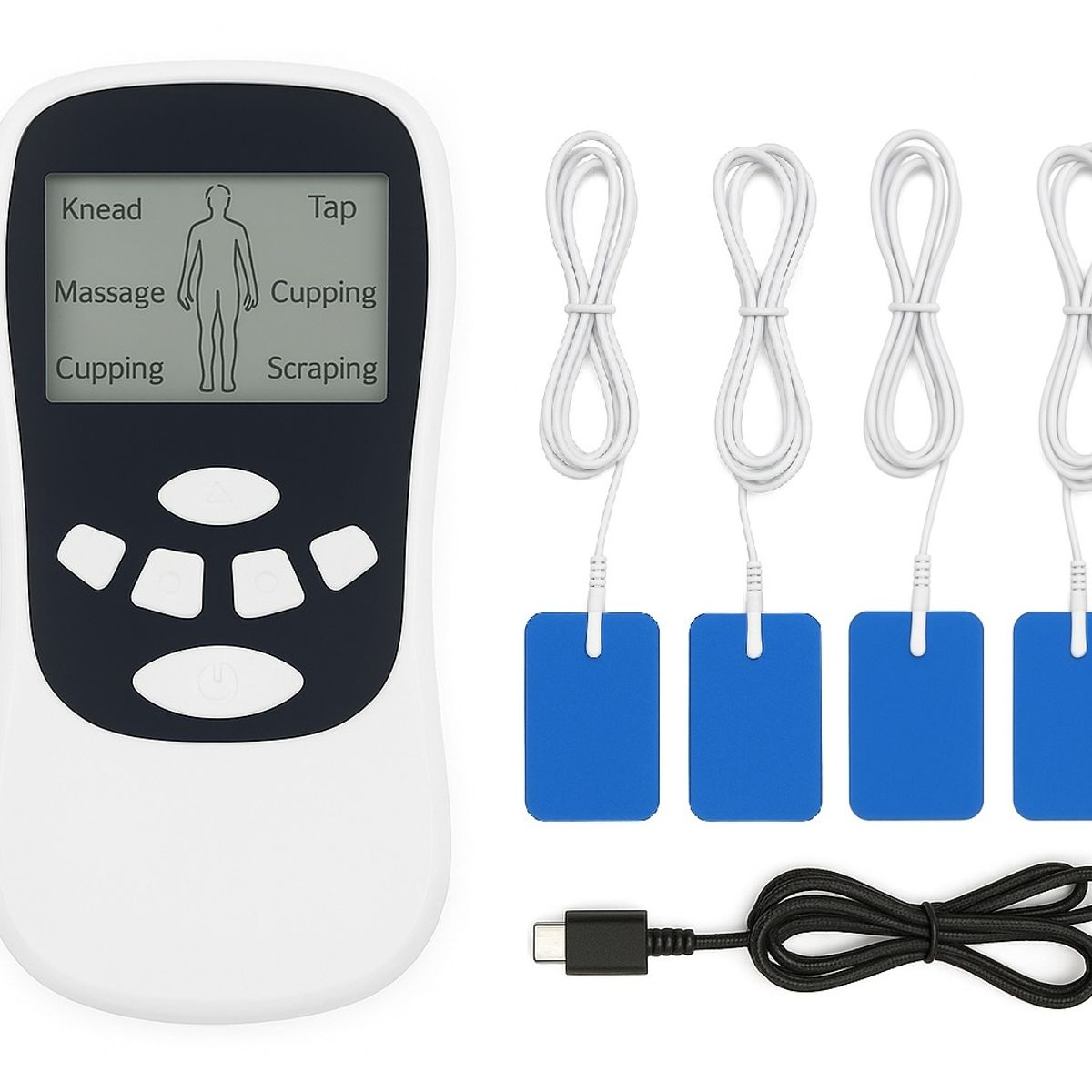 GENERICO - Electroestimulador Multifuncional Masajeador Con 4 Parches