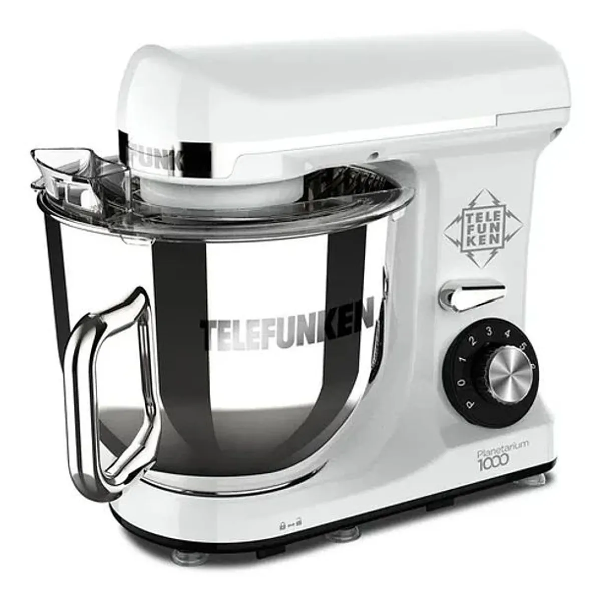TELEFUNKEN - Batidora De Pedestal Telefunken Planetarium 1000 Perlado Color Blanco Certificada Calidad