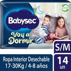 BABYSEC - Pañales Bebé Voy a Dormir 14 Un S/M