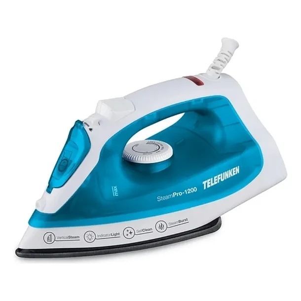 TELEFUNKEN Plancha A Vapor 210 Ml Steampro 1200 Color Azul