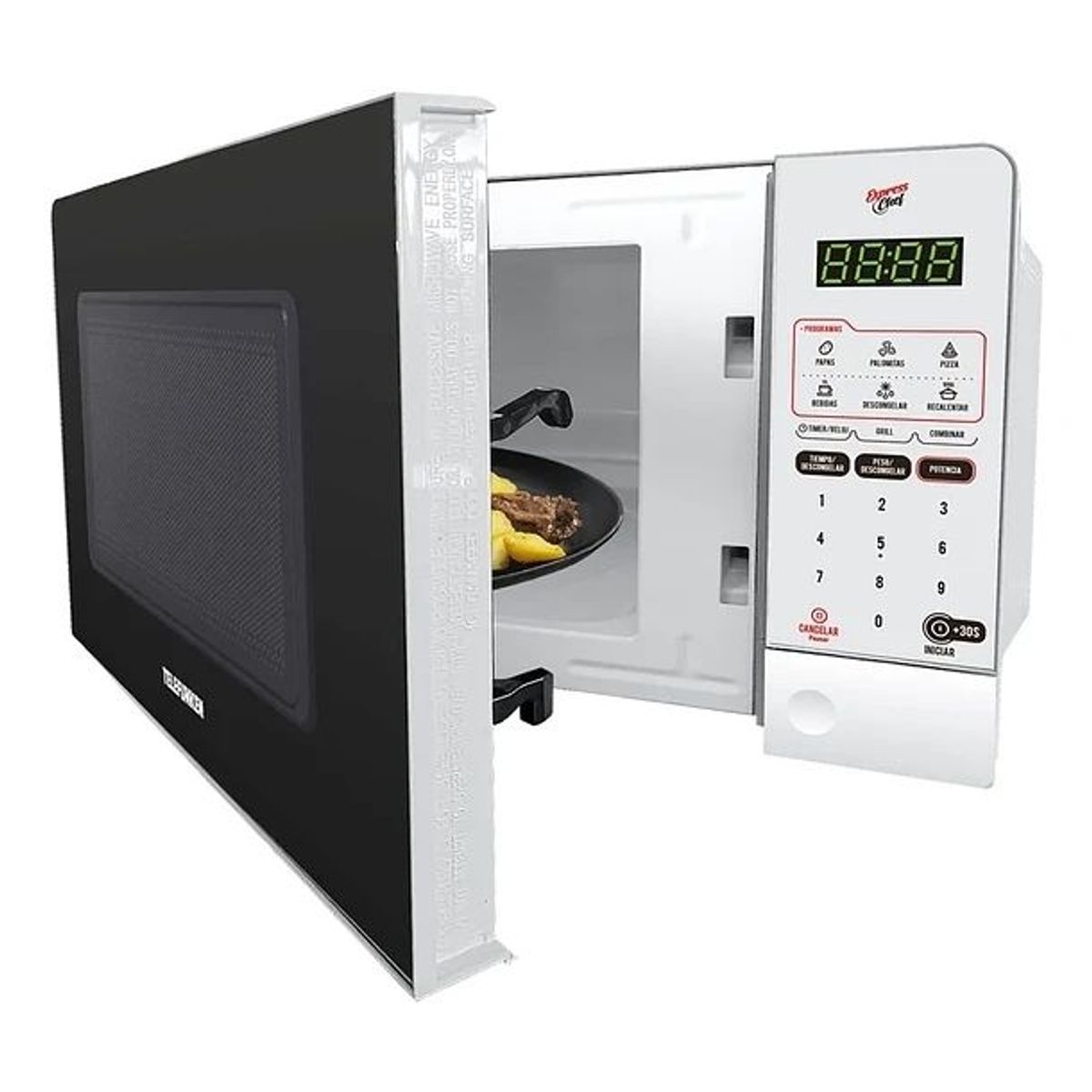 TELEFUNKEN - Horno Microondas Telefunken Tfk-20 Dg Microondas 8 Lts Color Blanco Certificado