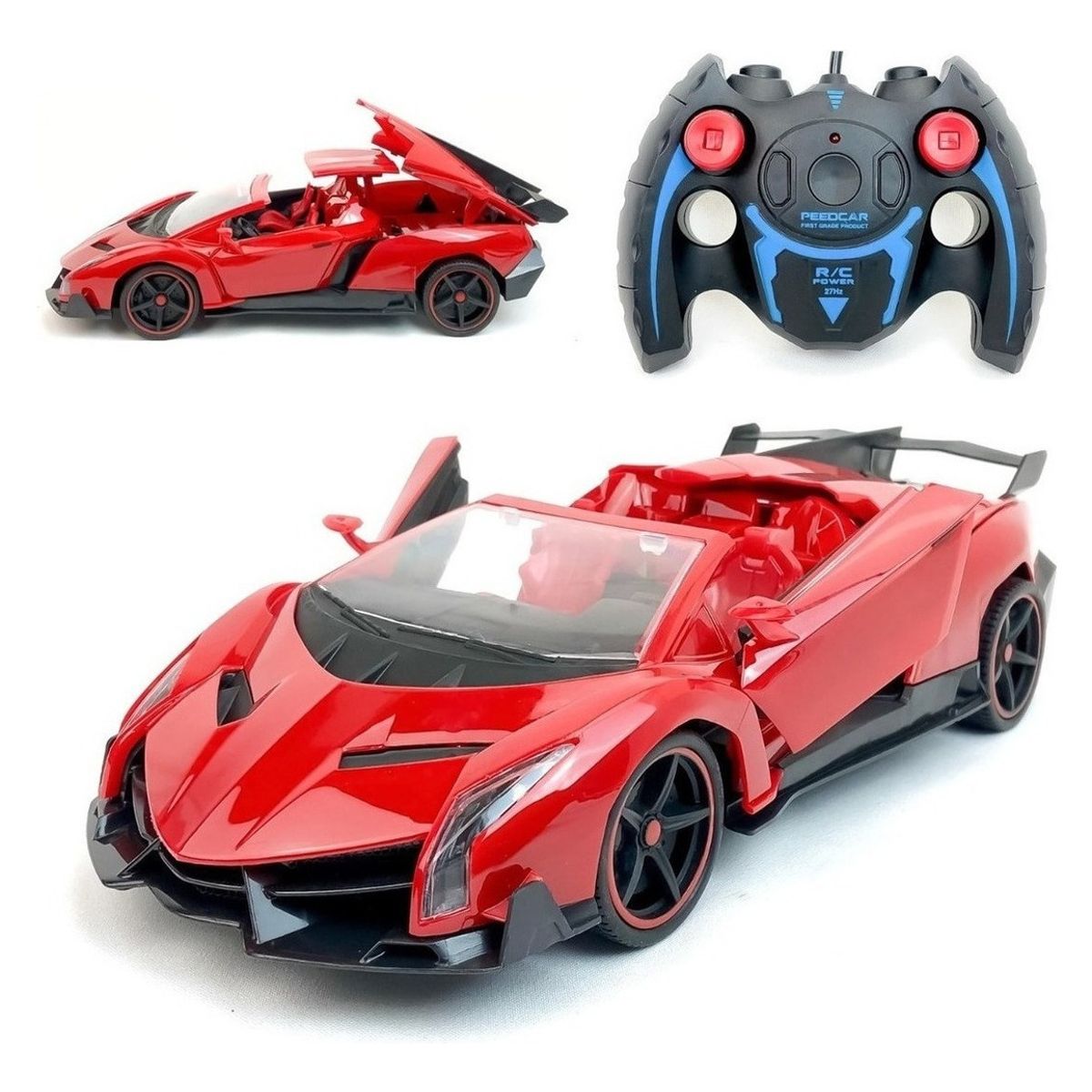 GENERICO - Auto A Control Remoto Tipo Lamborghini Deportivo Rojo