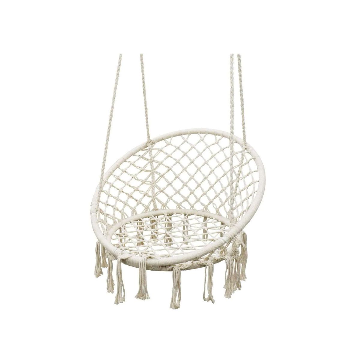 GENERICO - Silla Hamaca Tejido Colgante para Casas Hogar Beige