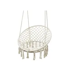 GENERICO - Silla Hamaca Tejido Colgante para Casas Hogar Beige
