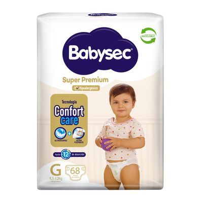 Imagen 2 del producto Pañales de Bebé Super Premium Cuidado Total 68 un G