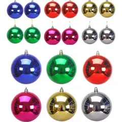 GENERICO - Esferas Navideñas Pequeñas 3cm Lisas 24 Unidades Bambalinas