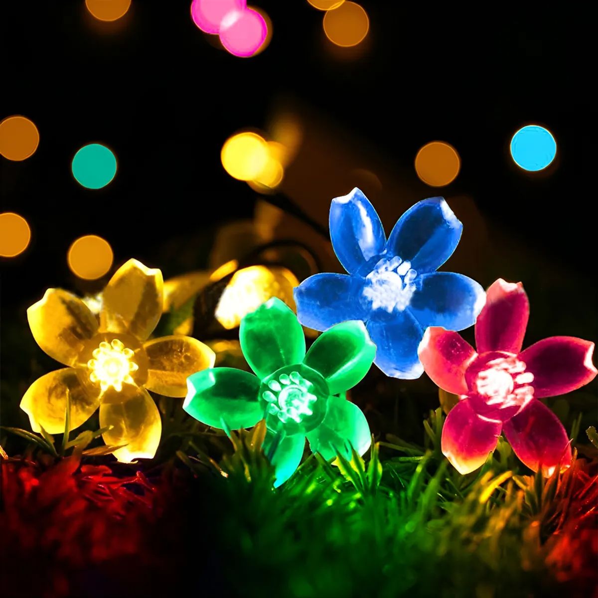GENERICO - Luces Led Flores Solar Lineal Guirnalda Navidad Eventos Luces Multicolor