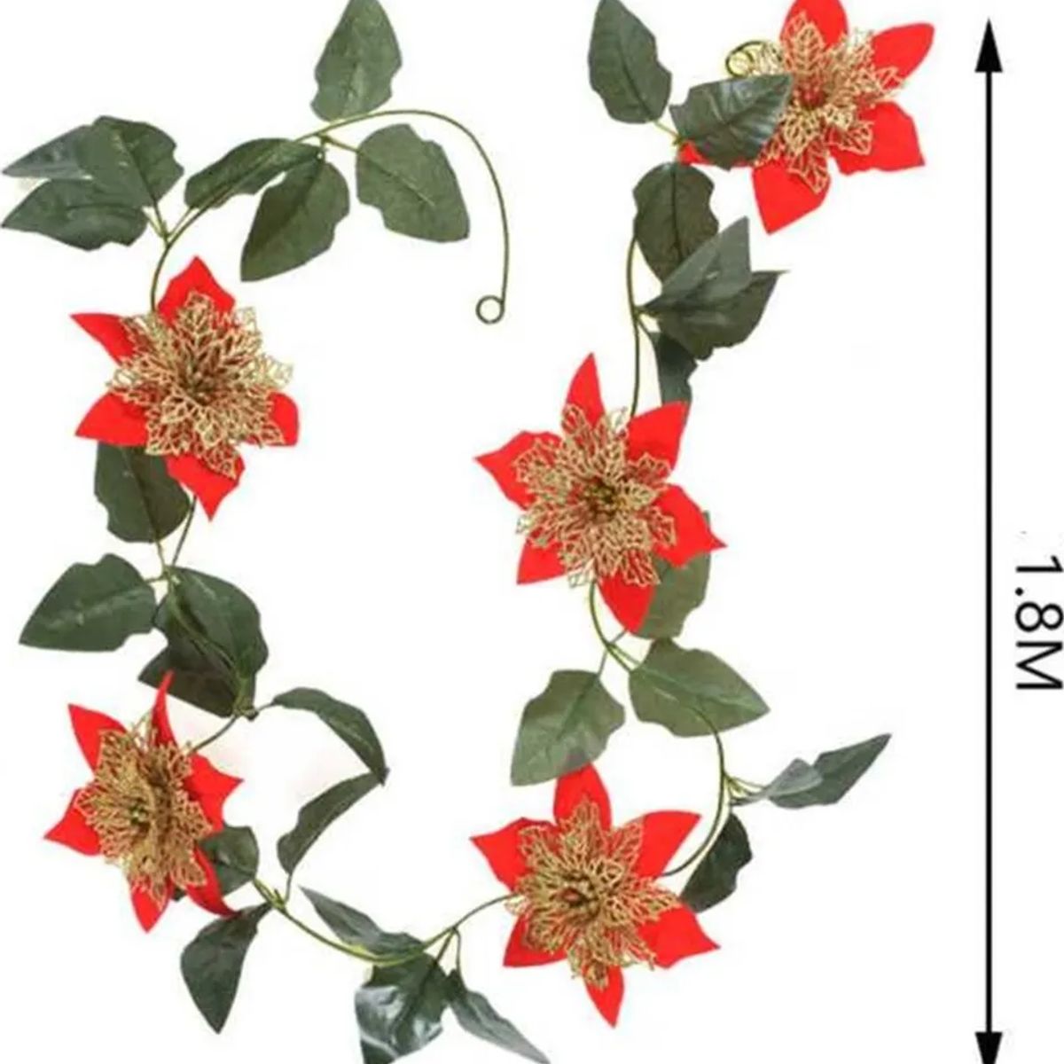 GENERICO - Flores Navideña Adorno De Navidad Decoración Árbol Verde Oscuro Lisa