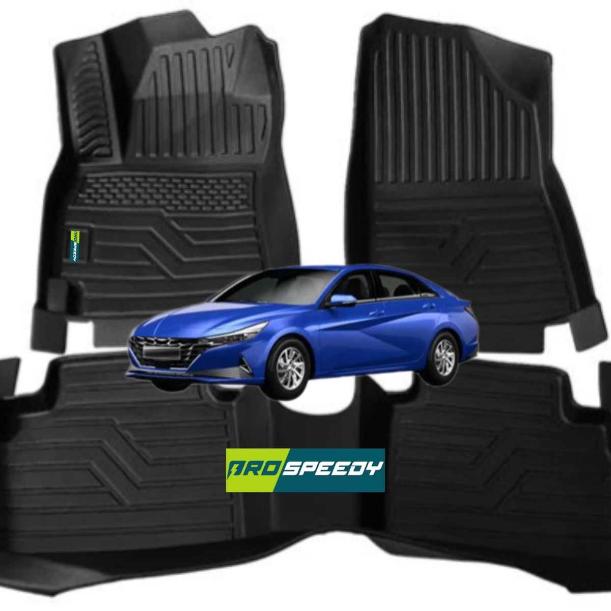 GENERICO - PISOS CALCE PERFECTO PROSPEEDY HYUNDAI ELANTRA CN7 2021+ 3PIEZAS