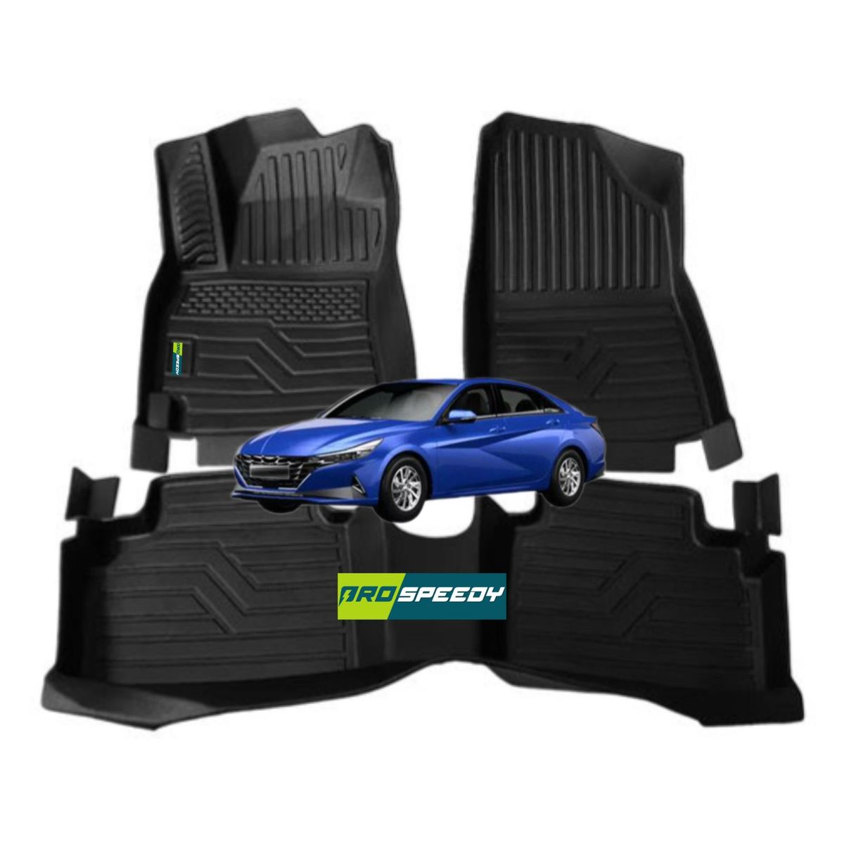 GENERICO - PISOS CALCE PERFECTO PROSPEEDY HYUNDAI ELANTRA CN7 2021+ 3PIEZAS