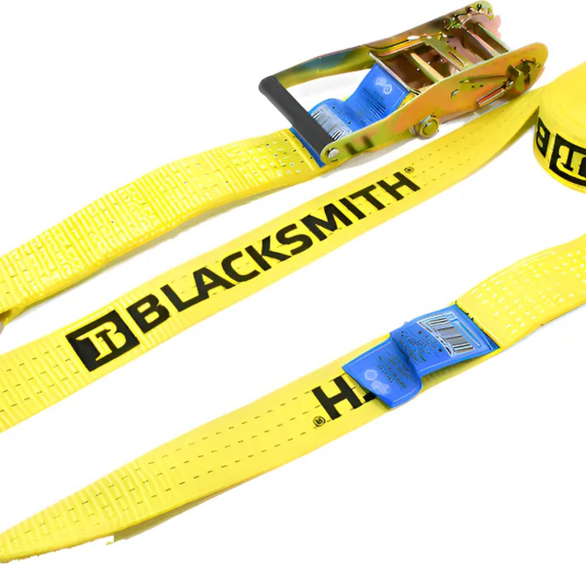 GENERICO - Eslinga de Amarre Blacksmith 9m 35t con Ganchos y Rachet para Vehículos de Línea Pesada