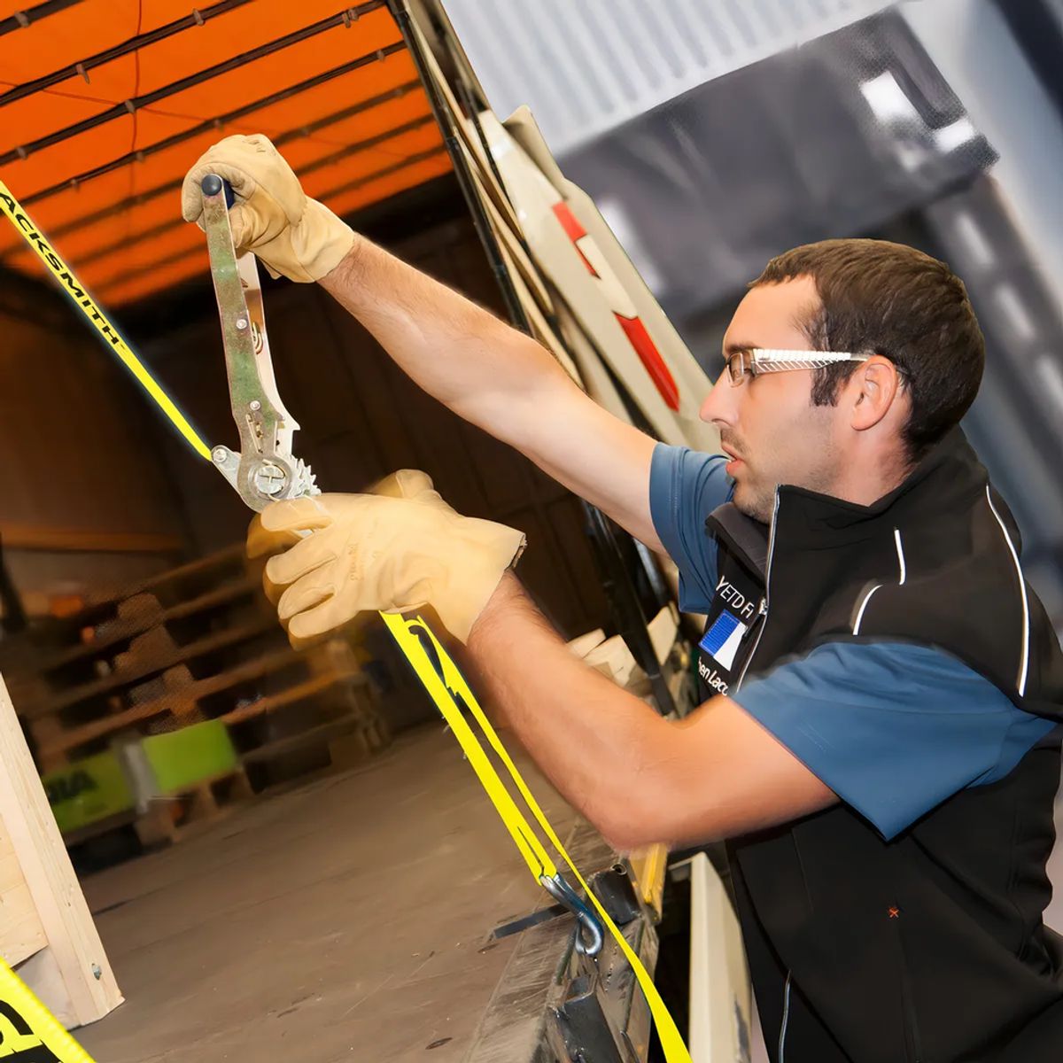 GENERICO - Eslinga de Amarre Blacksmith 9m 35t con Ganchos y Rachet para Vehículos de Línea Pesada