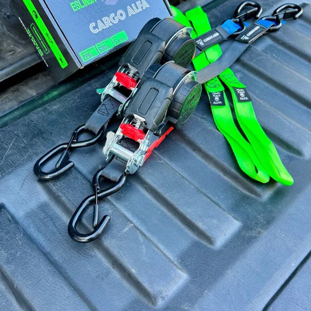 GENERICO - CuerdaEslinga Cargo Alfa Ca2550 Para Autocamioneta Color Negro