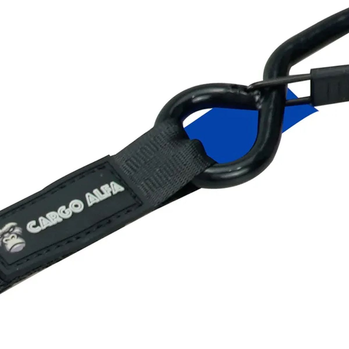 GENERICO - Pack X 2 Correaeslinga Amarre Retráctil 25cmx3m Cargo Alfa Negro