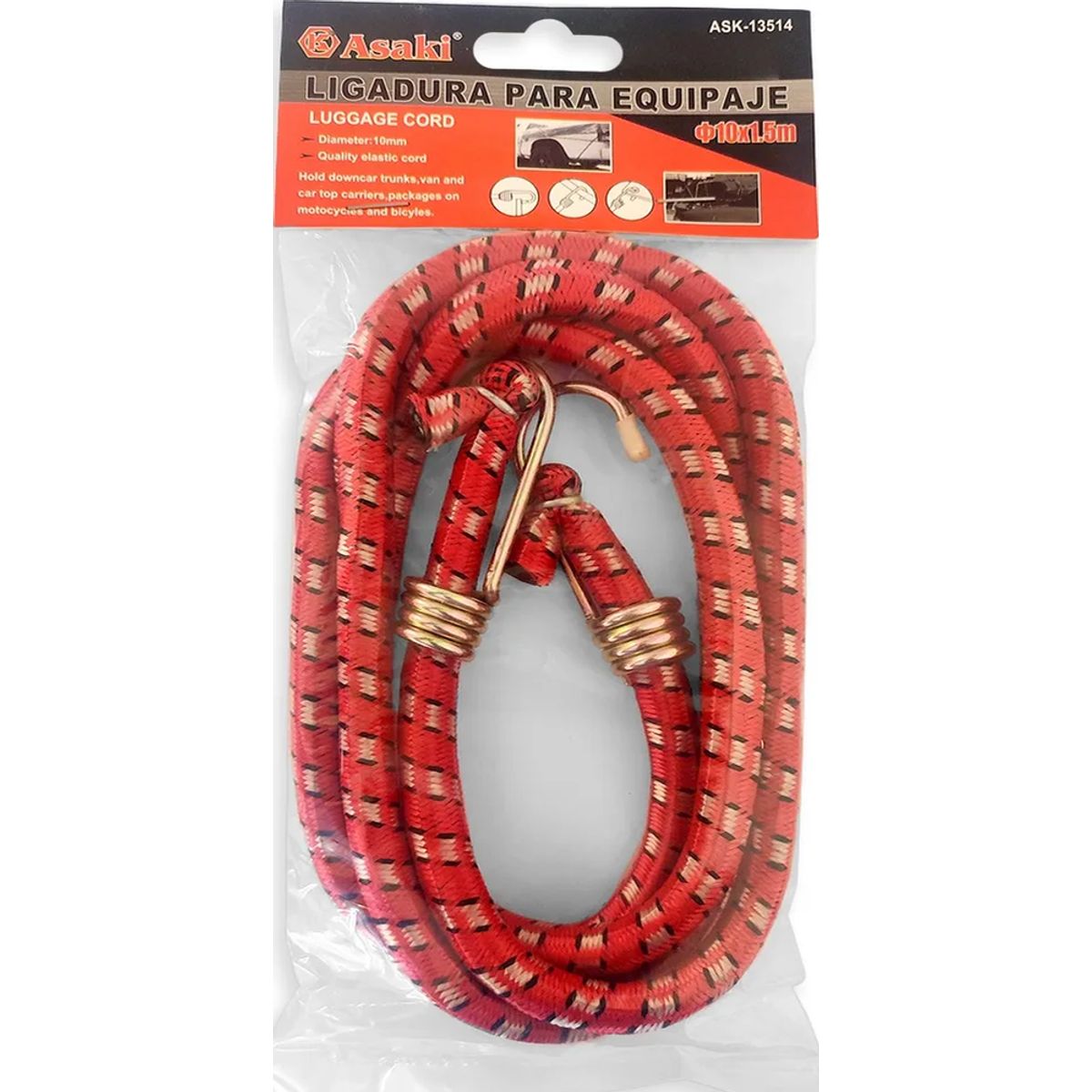 2 Cuerda Elastica Eslinga Pulpo De 10mm X 15m Amarre Grueso Surtido, marca GENERICO - Foto Principal
