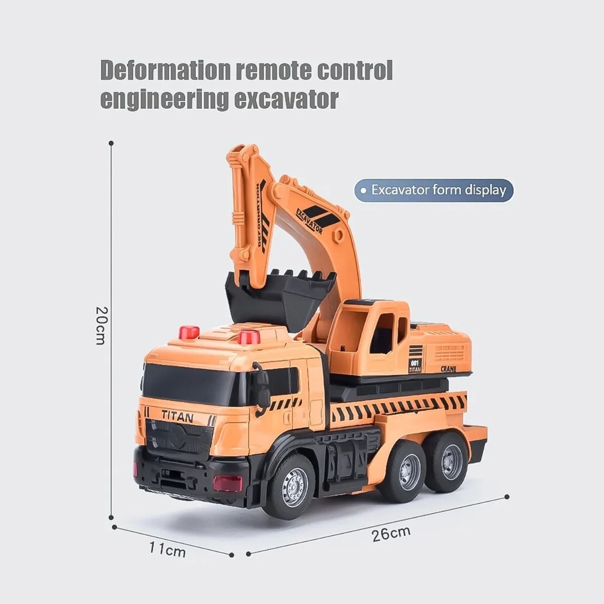 HOMEBRANDT - Auto A Control Remoto Transformer Robot Excavadora