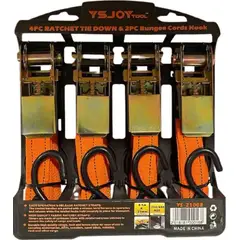 GENERICO - Linga O Eslinga De Amarre Auto 4 Pcs Largo 45m Ancho 25cm