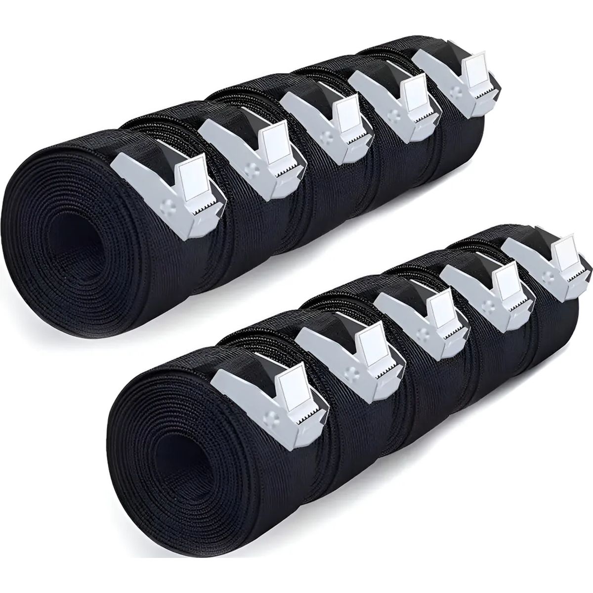 10 Cincho Correa Amarre Trinquete Hebilla Cinta Auto Moto 2m Negro, marca GENERICO - Foto Principal