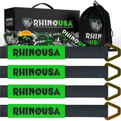 GENERICO - Pack X 2 Correas De Amarre 38 Cm X 244 Cm Rhino Usa