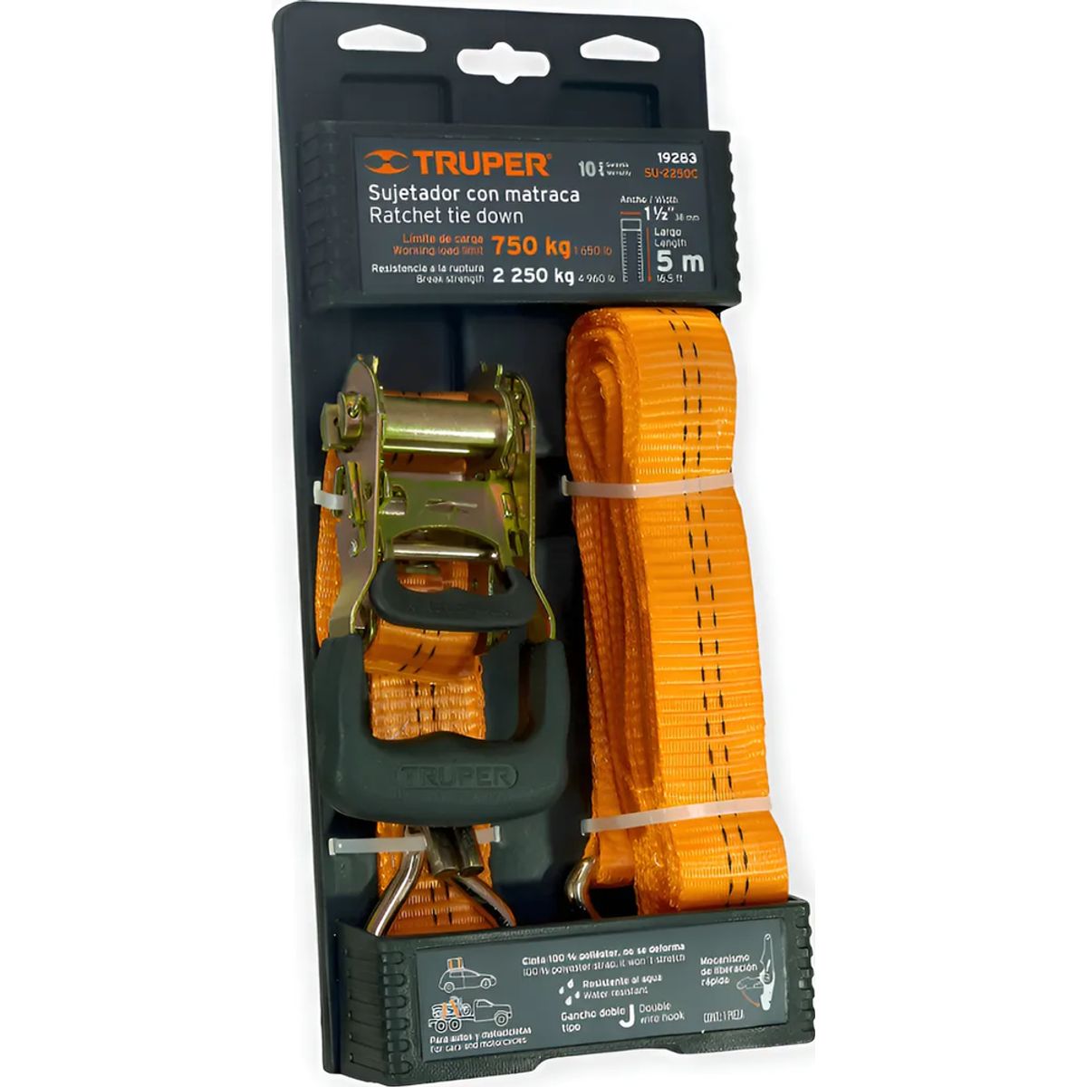 GENERICO - Eslinga De Amarre Para 2250 Kg Truper Naranja Variante