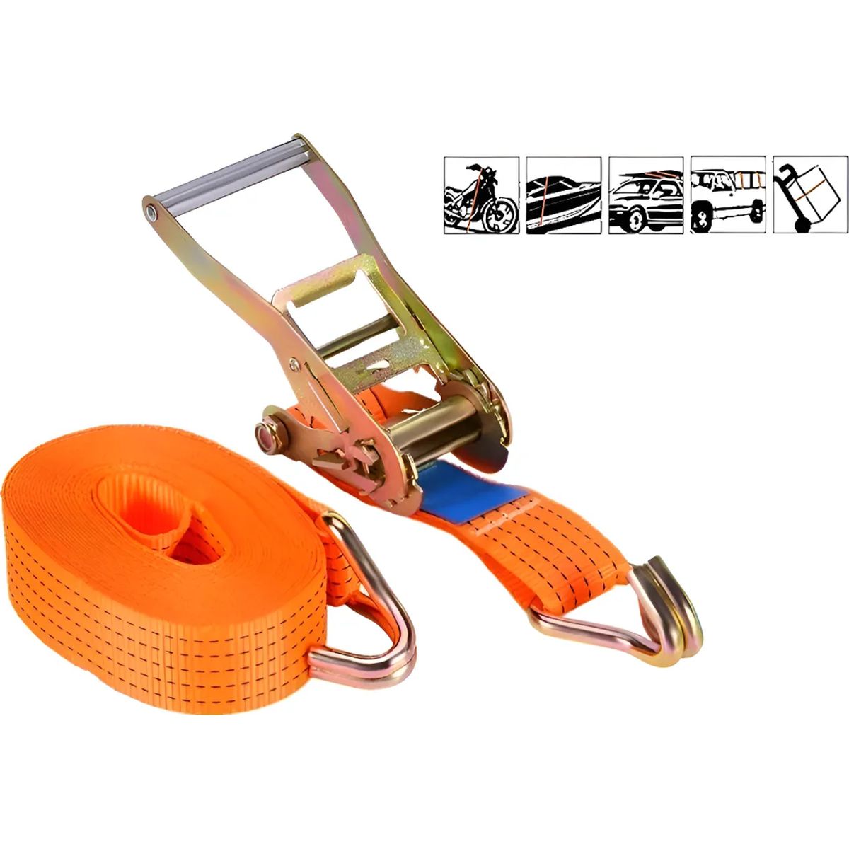 GENERICO - Eslinga De Amarre 10 Mts Límite De Carga 2500kilos Naranja