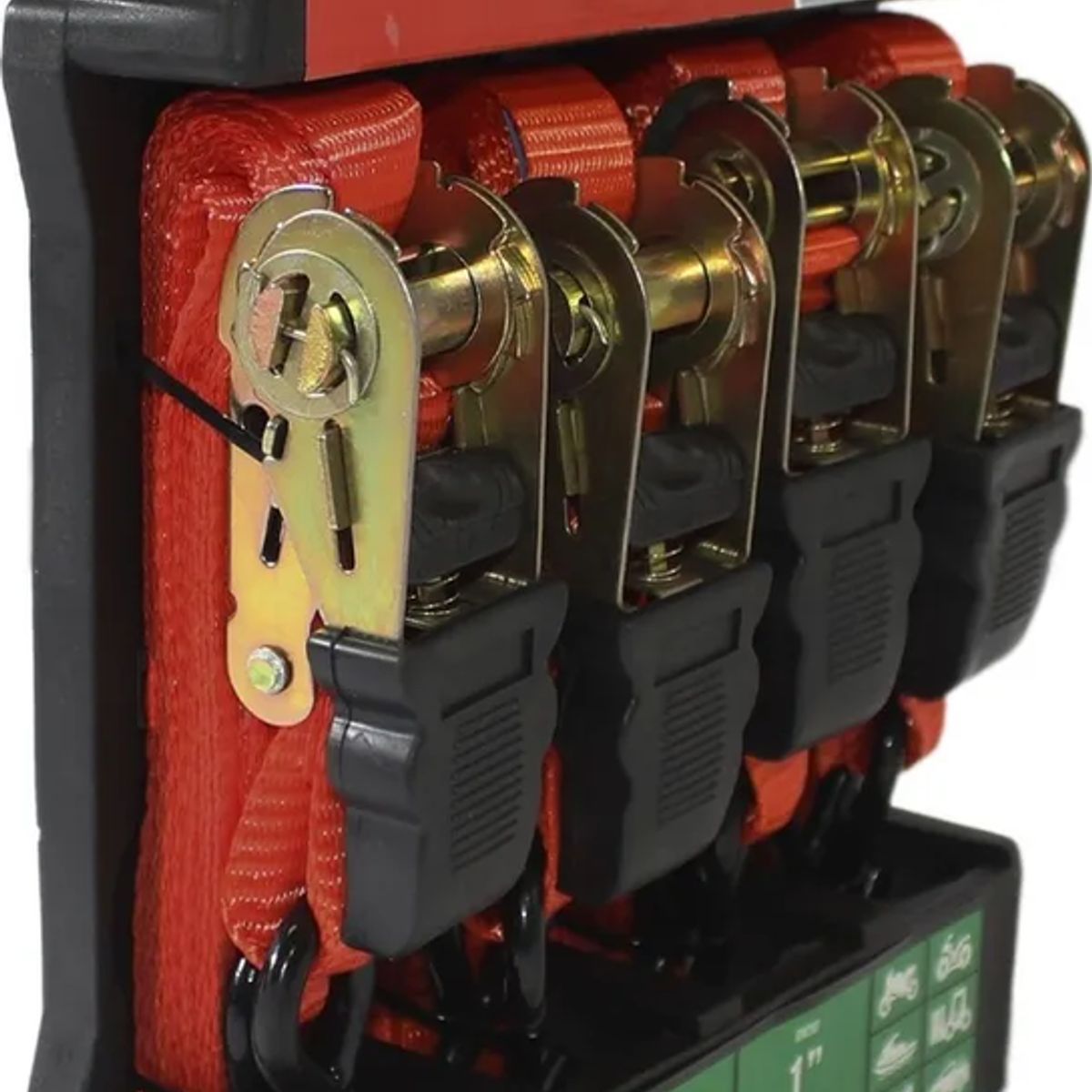 GENERICO - Lingas De Amarra Enganche Tensor 4pcs Auto Gancho Reforzado Naranja