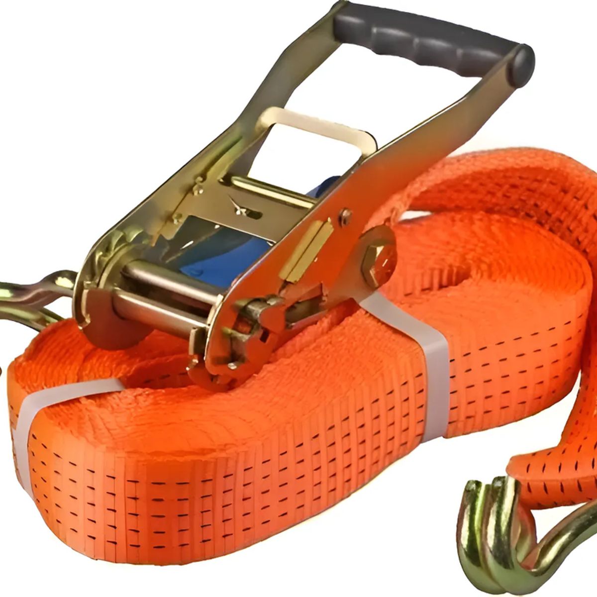 GENERICO - Eslinga De Amarre 10 Metros Con Ratchet Carga Limite 3600 Kg Naranja