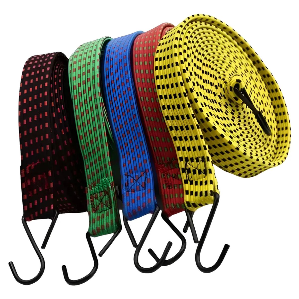 GENERICO - Set 6 Cuerdas Elásticas 2mts Eslinga Amarre Pulpo Surtidos