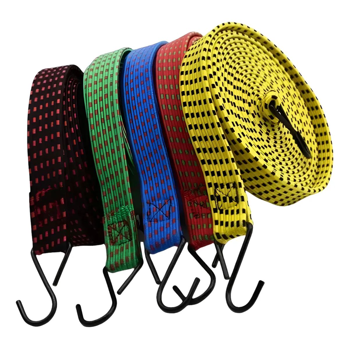 GENERICO - Set 6 Cuerdas Elásticas 2mts Eslinga Amarre Pulpo Surtidos