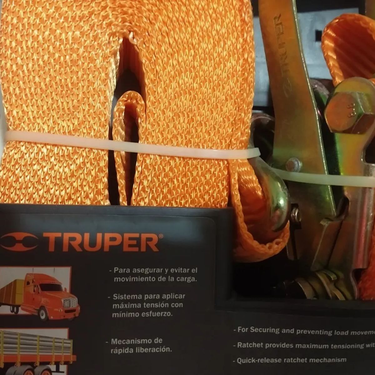 GENERICO - Eslinga De Amarre Para 5000 Kg Truper Naranja Variante