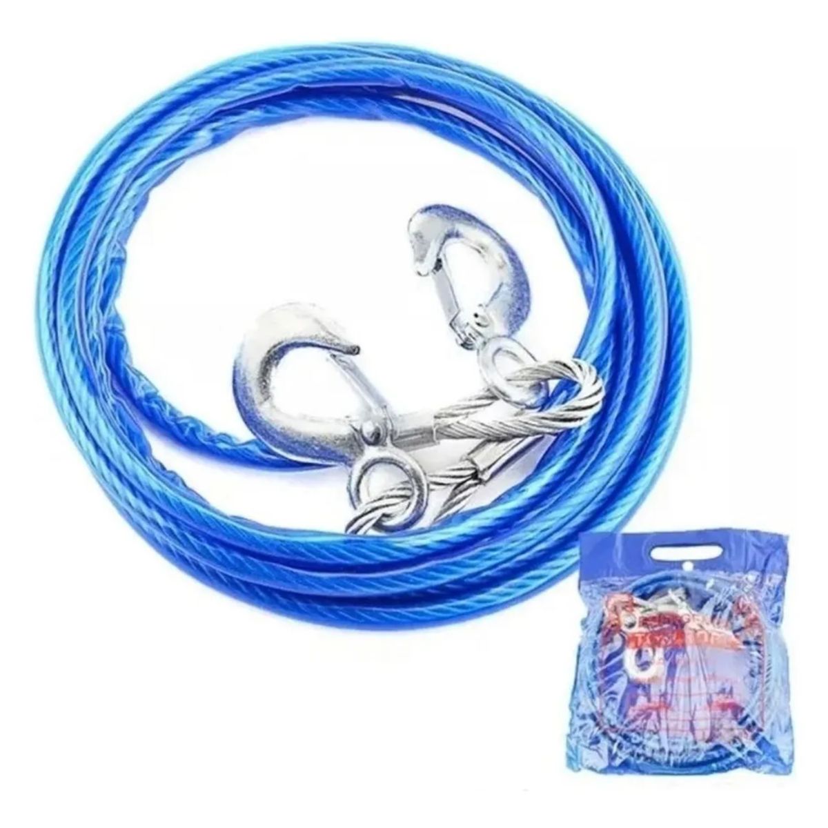 GENERICO - Cable De Remolque Auto Piola Acero 6000kgs 10mm X 4m