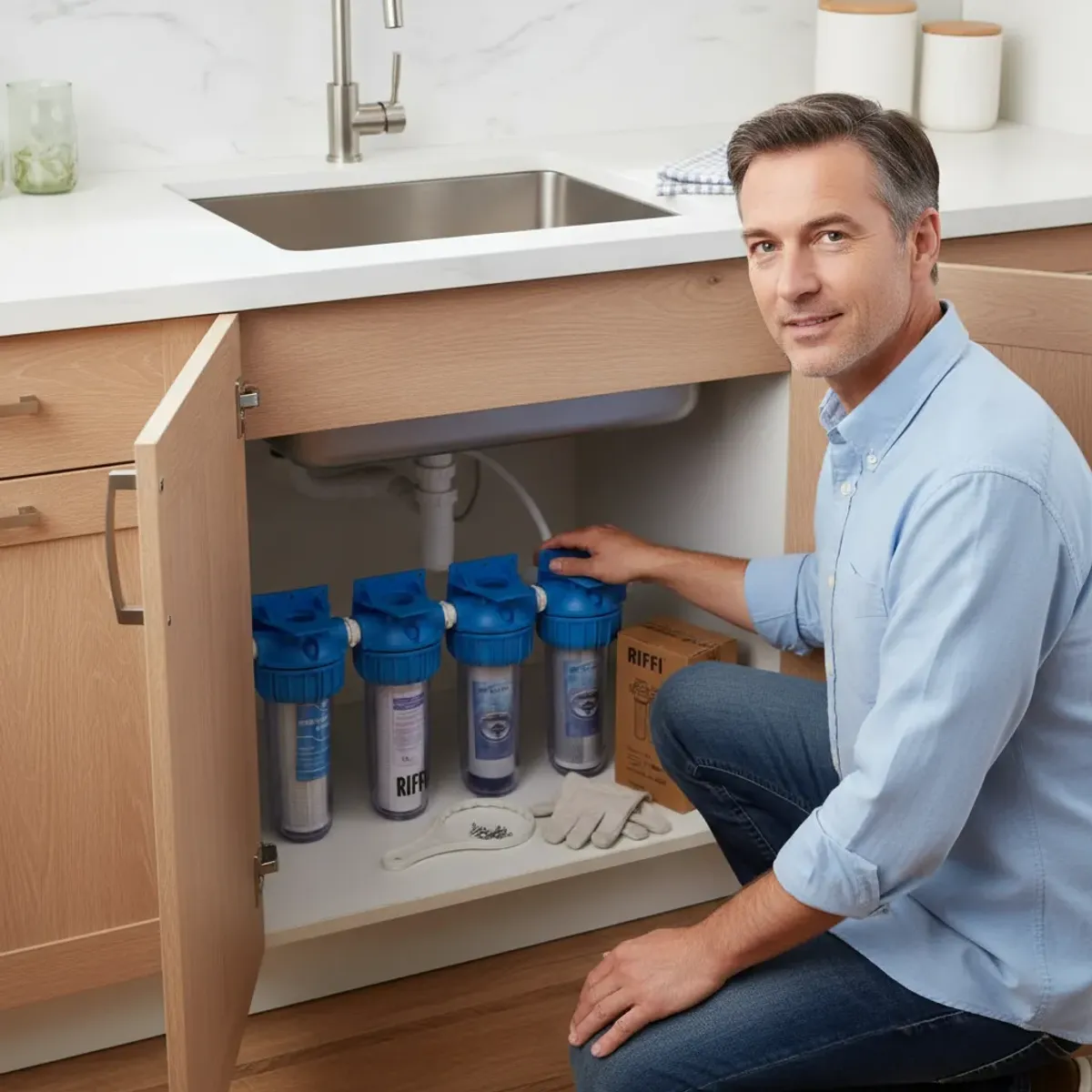 BLUEDREAMER - Filtro de Agua para Casa Sistema de Filtrado de Agua para Casa Cisterna o Tinaco