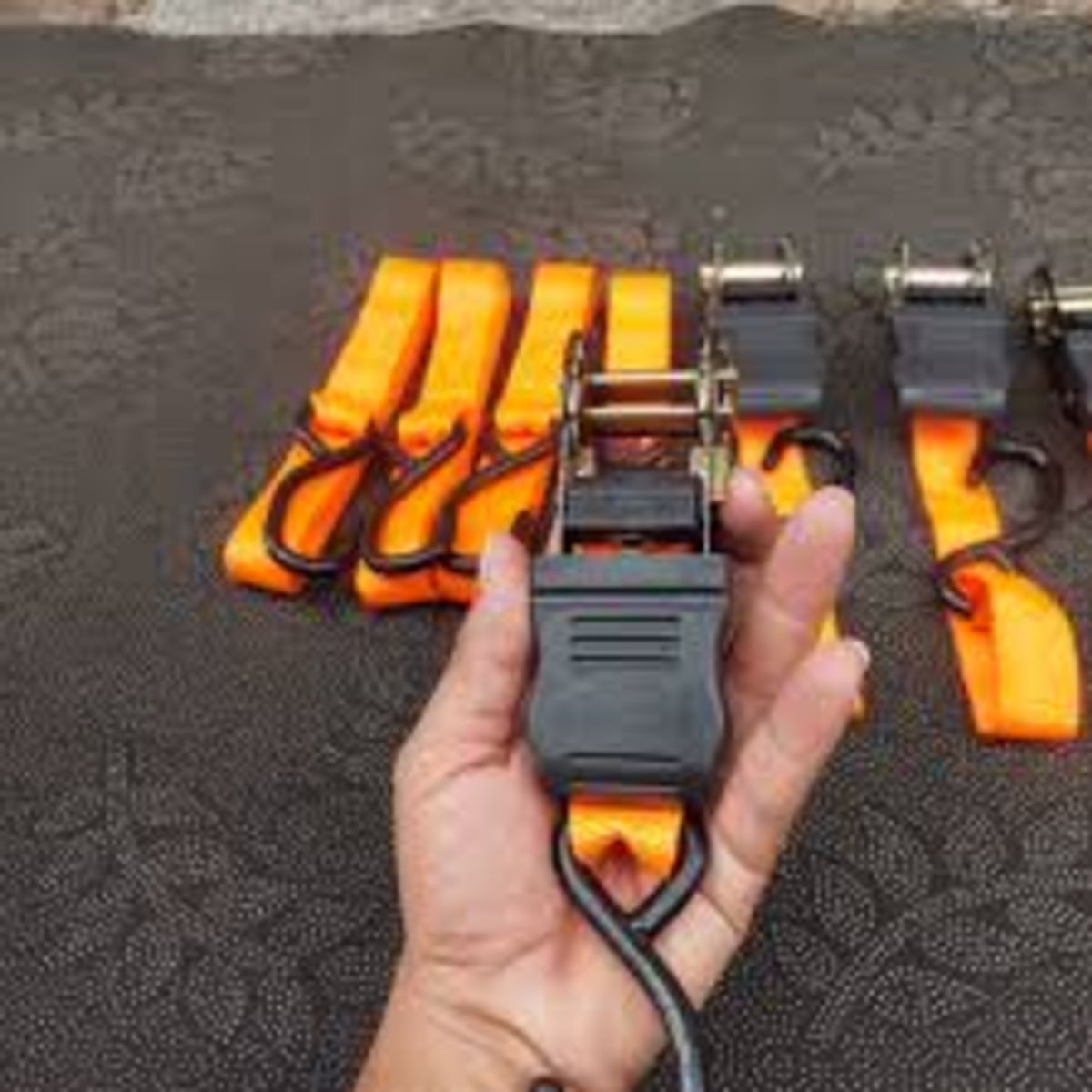 GENERICO - Set Juego Eslingas Cinta Correas De Amarre 4 Piezas