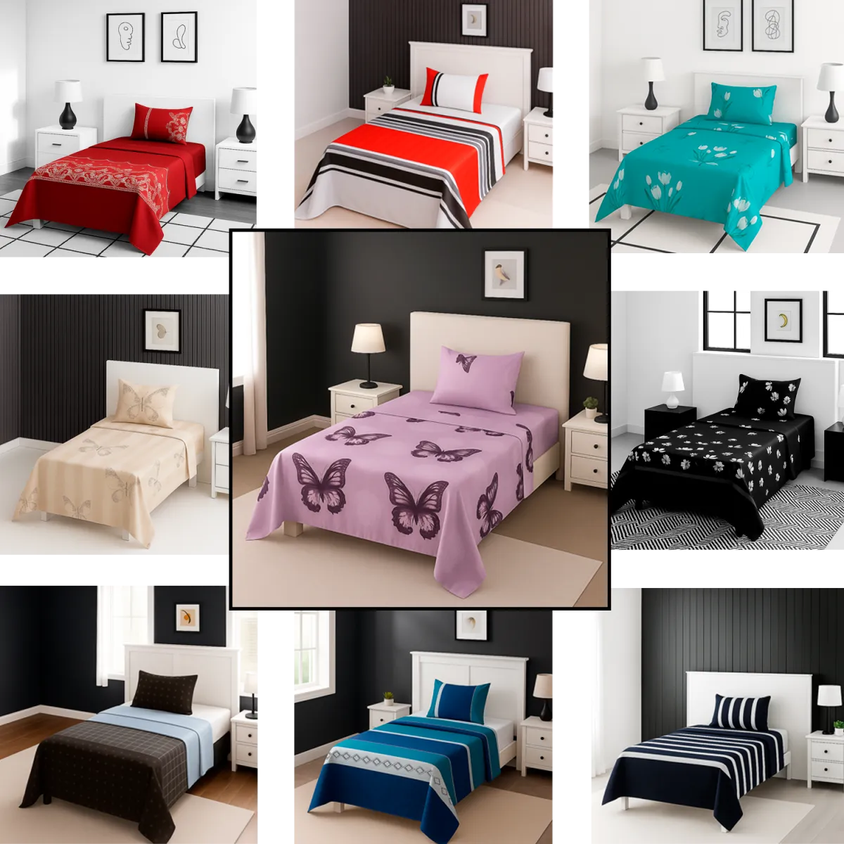 ARMONIA - Sábanas 1½ plazas 144 hilos diseño 770 clásicas 7EF