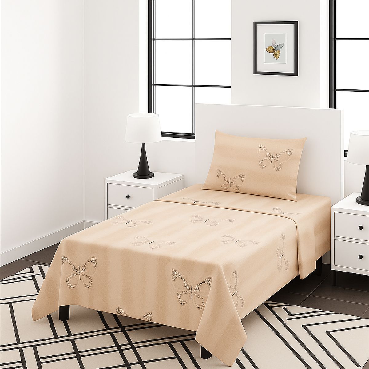 ARMONIA - Set de sábanas 1½ 144 hilos diseño 776 classic 7EF