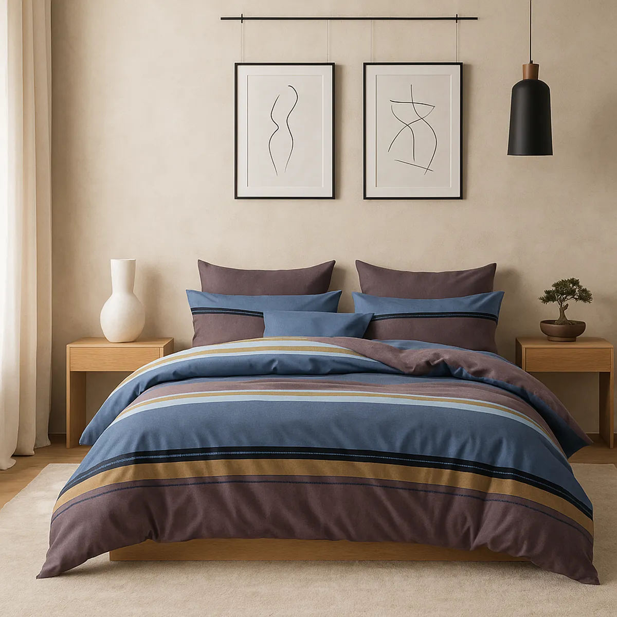 ARMONIA - Sábana 2 Plazas 800 Hilos Diseño Americano 839D