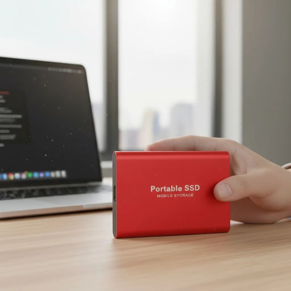 GENERICO - Memoria Externa 1 tb Disco Duro Externo USB Tipo C Rojo