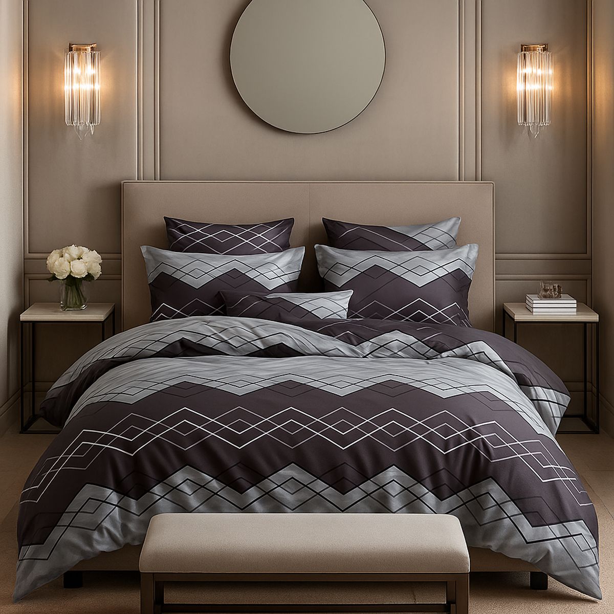 ARMONIA - Sábana 2½ Plazas 800 Hilos Diseño Americano 832G