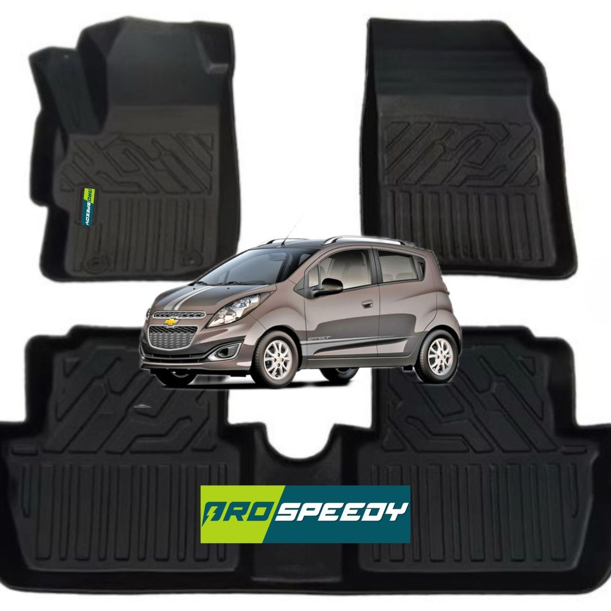GENERICO - PISOS CALCE PERFECTO PROSPEEDY CHEVROLET SPARK GT 2011+ 3PIEZAS