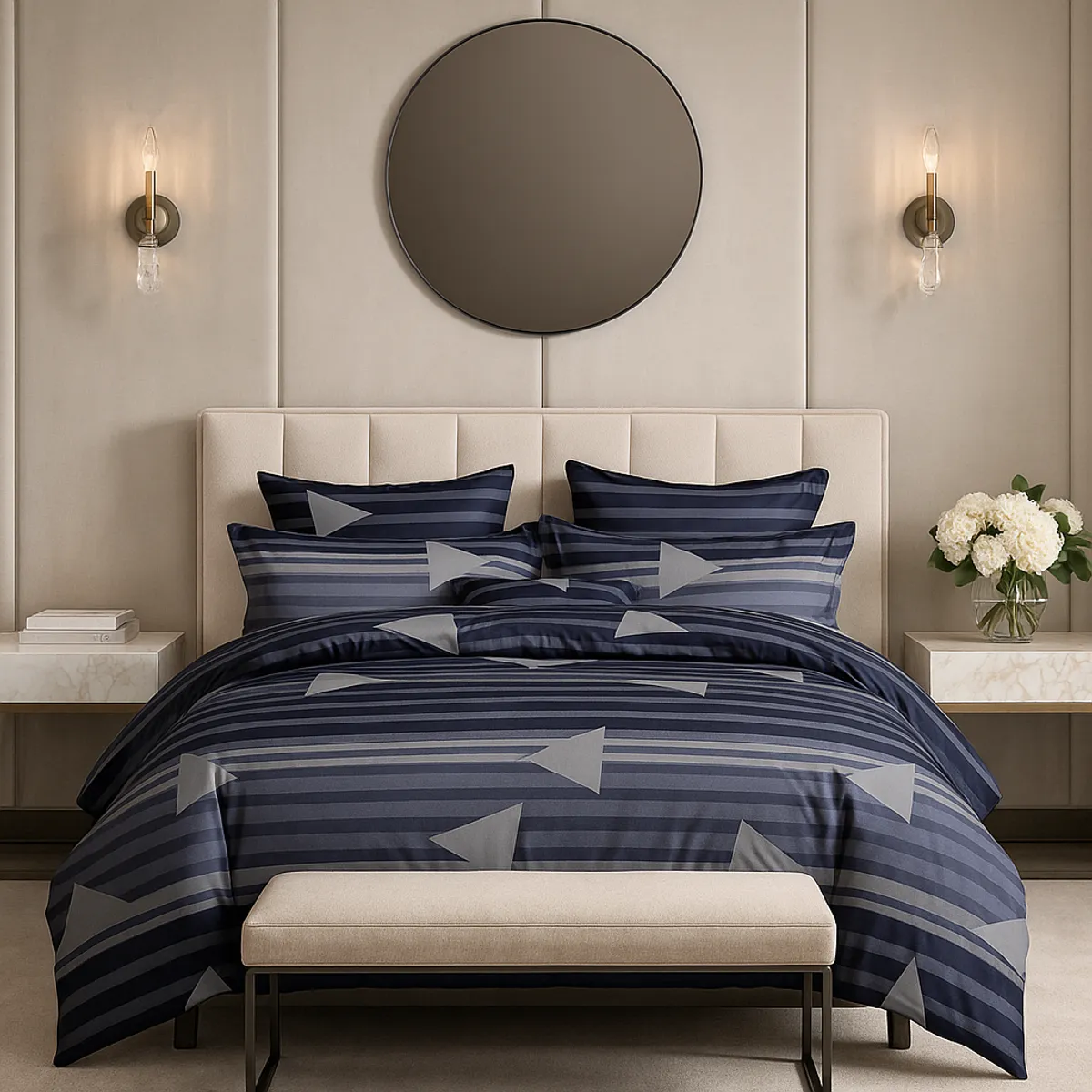 ARMONIA - Sábana 2 Plazas 800 Hilos Diseño Americano 835E 7EF