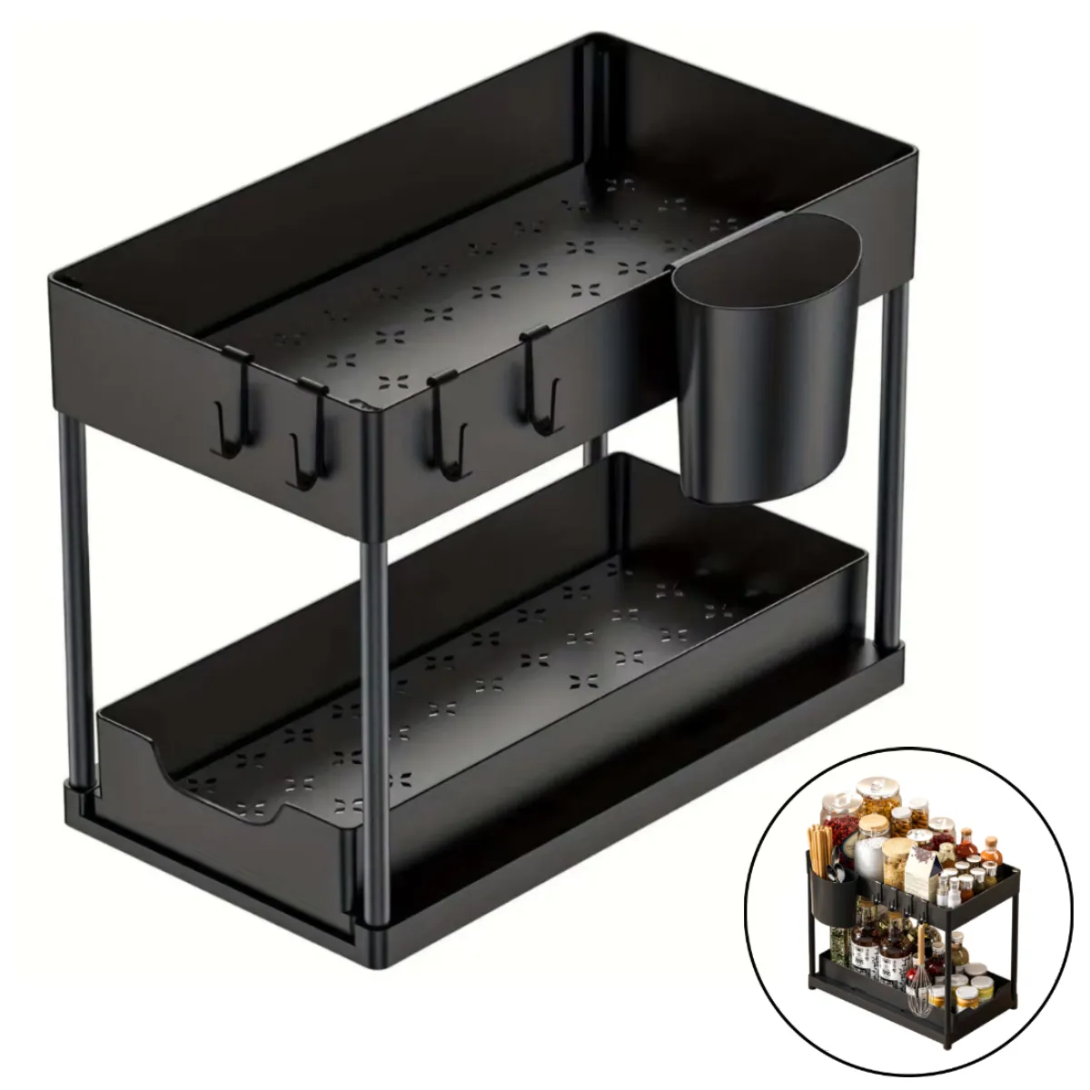 KINDA NICE - Organizador De Cocina/baño 2 Nieves Estante Multifuncional