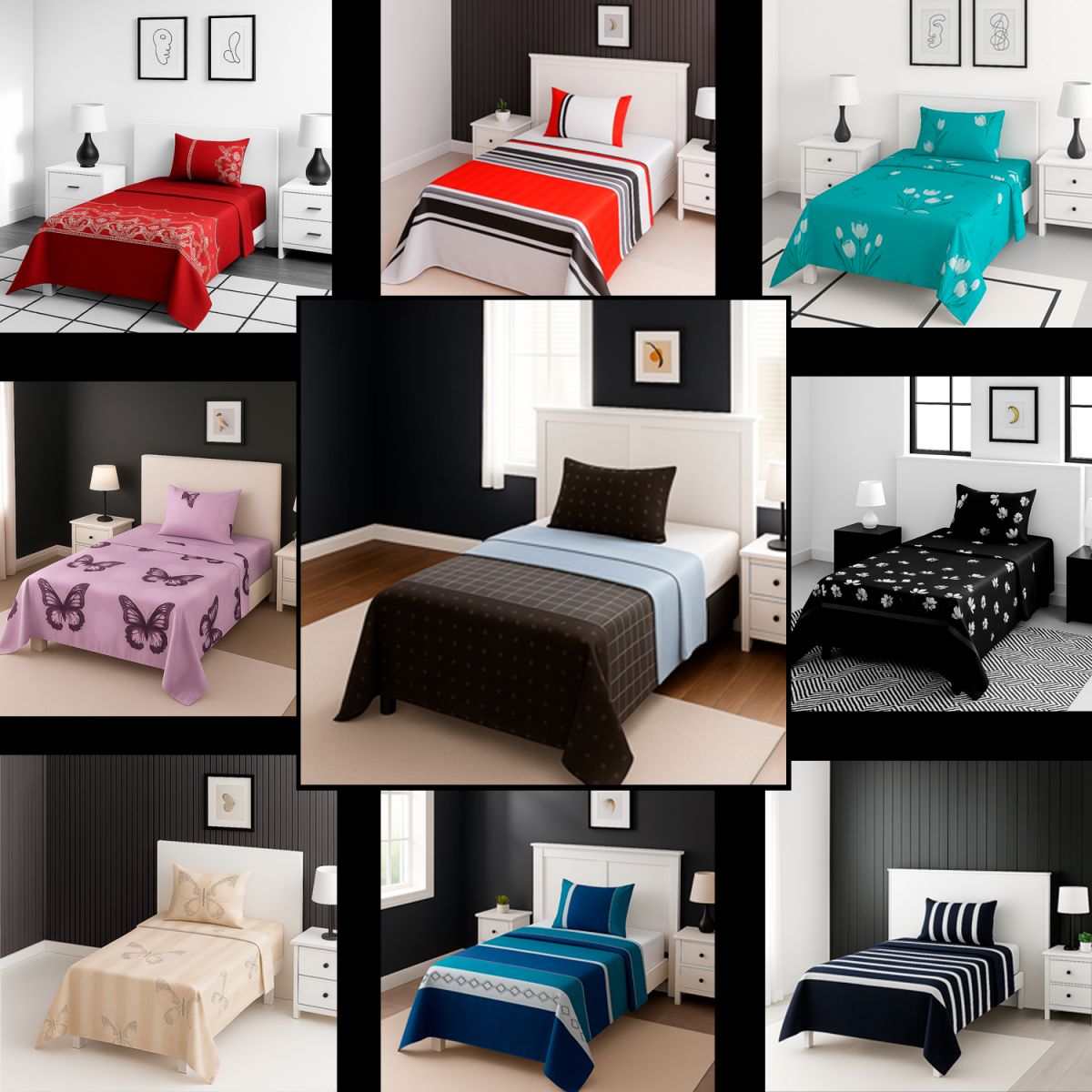 ARMONIA - Set de sábanas 1½ 144 hilos 766 classic para dormitorio 7EF