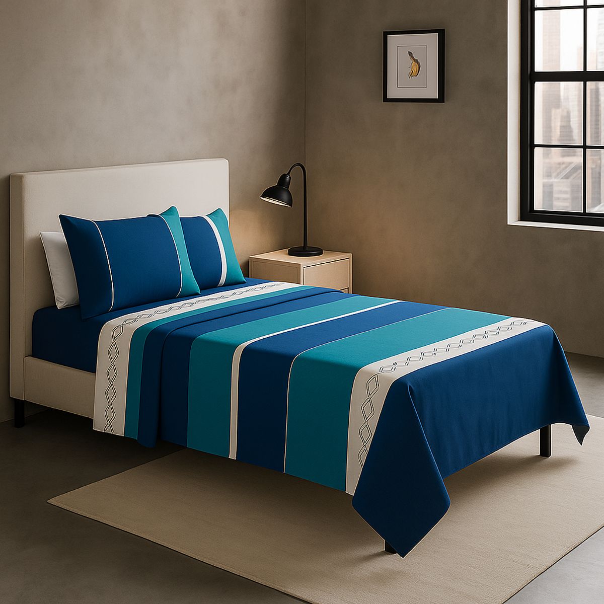 ARMONIA - Set de sábanas 1½ 144 hilos Juego edición 769 classic ropa de cama 7EF